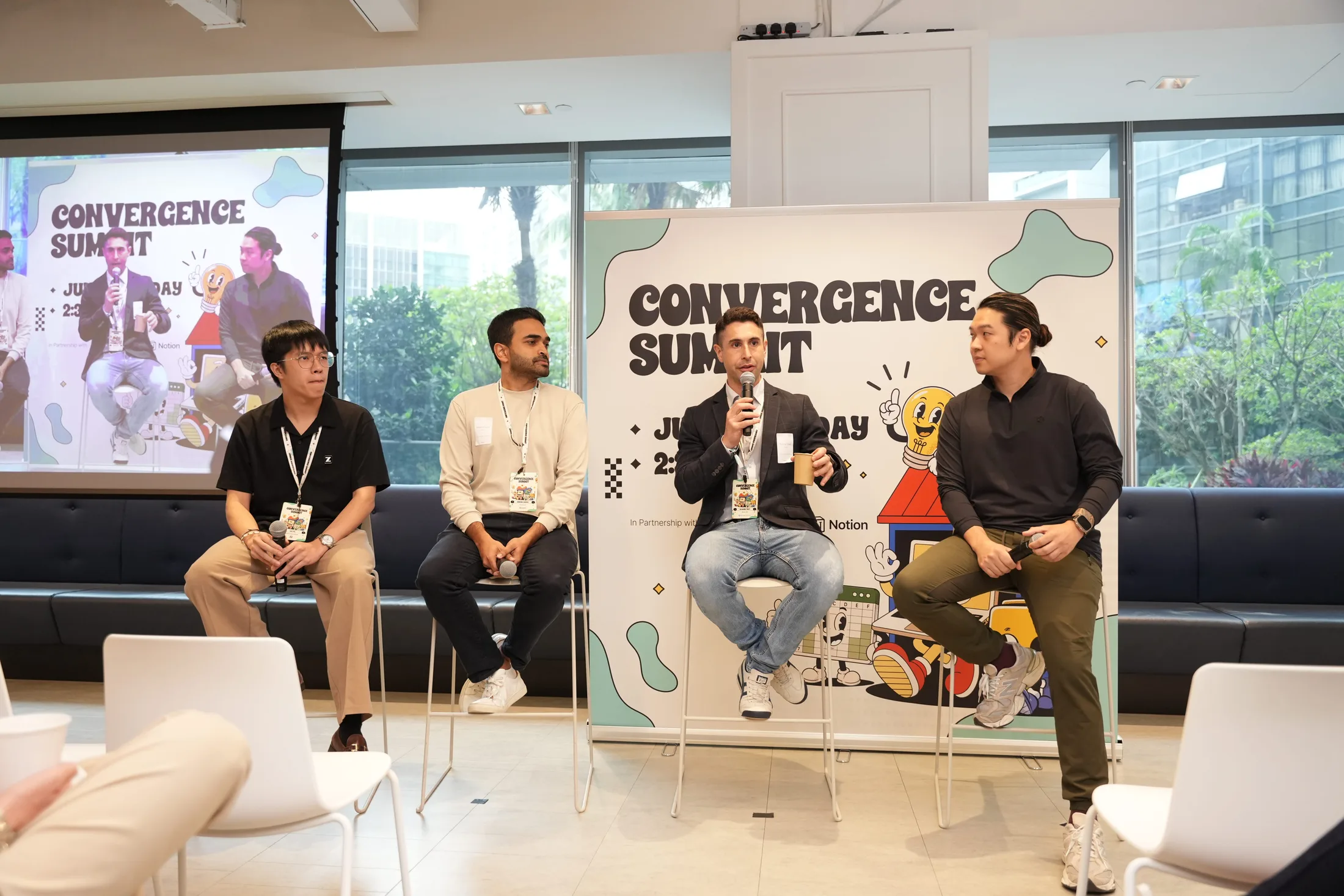 The AI labs panel on stage at the inaugural Convergence Summit in Singapore